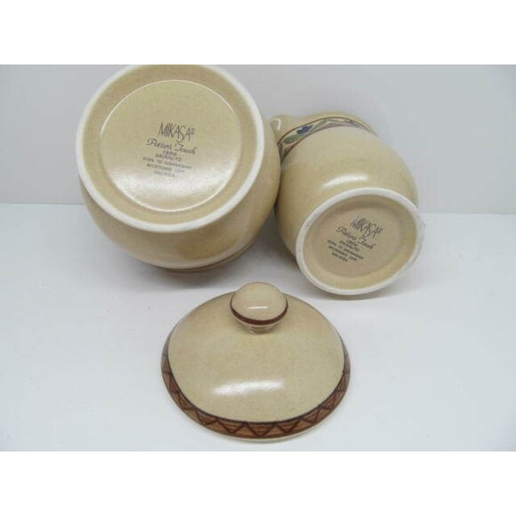 Mikasa Potters Touch Sausalito Creamer & Covered Sugar Bowl - Picture 12 of 12